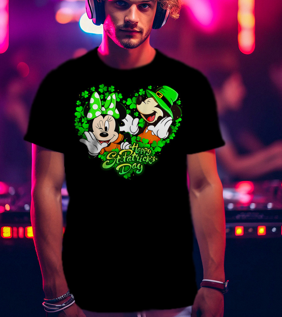 Happy St. Patrick's Day Mickey Minnie T-Shirt