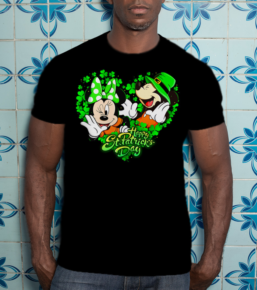 Happy St. Patrick's Day Mickey Minnie T-Shirt