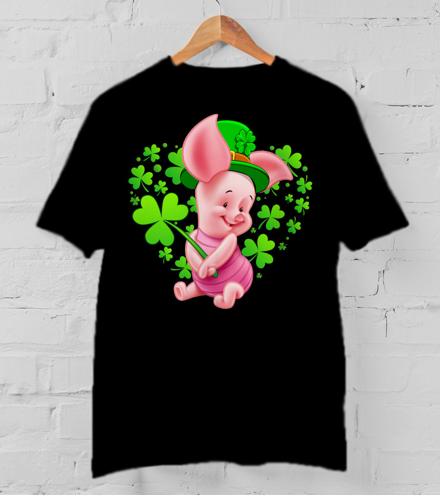 Piglet St. Patrick's Day Clover Celebration T-Shirt