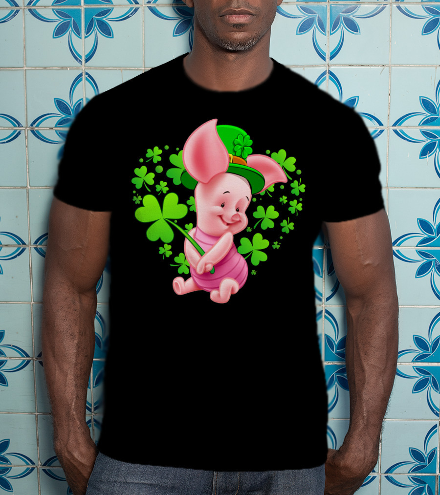 Piglet St. Patrick's Day Clover Celebration T-Shirt