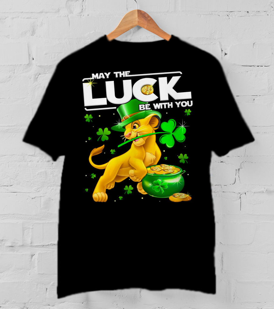 May The Luck Be With You Simba St Patrick's Day T-Shirt