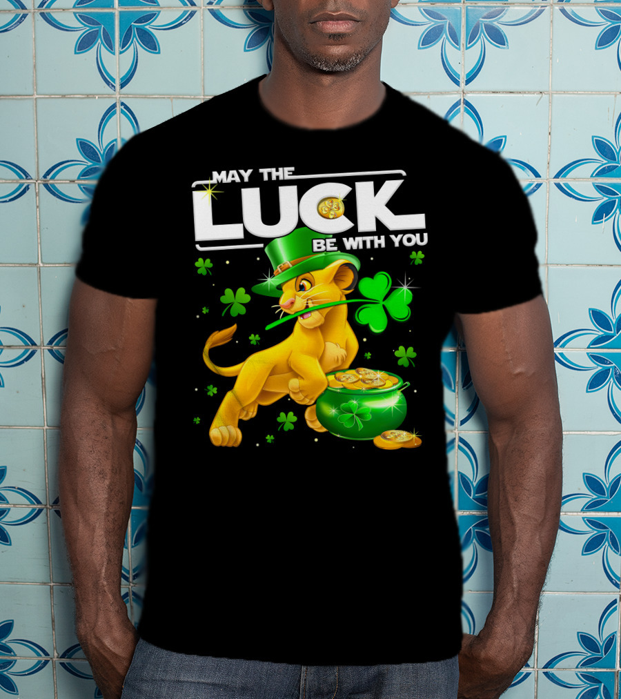May The Luck Be With You Simba St Patrick's Day T-Shirt