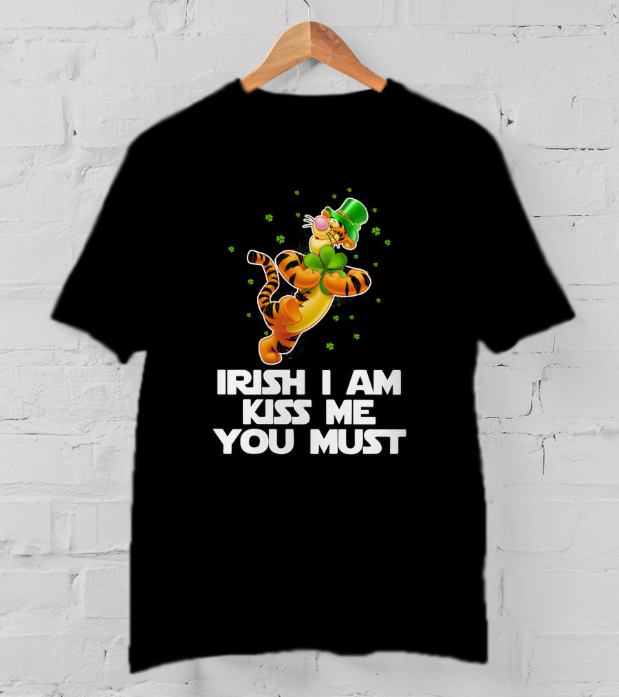 Tigger Irish I Am Kiss Me You Must St. Patrick's Day Clover T-Shirt