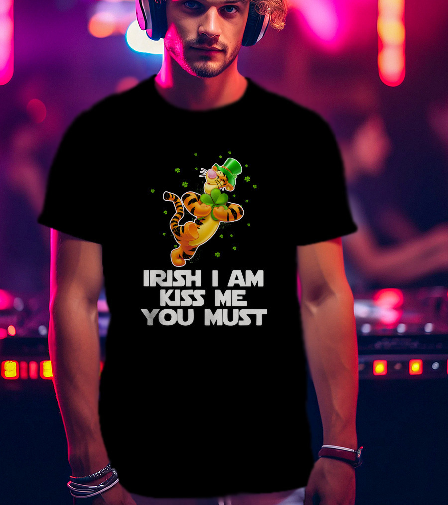 Tigger Irish I Am Kiss Me You Must St. Patrick's Day Clover T-Shirt