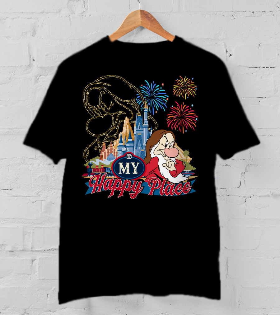 My Happy Place Grumpy Fireworks Castle T-Shirt