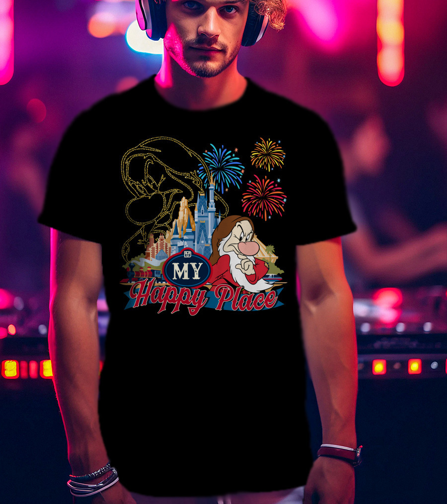 My Happy Place Grumpy Fireworks Castle T-Shirt