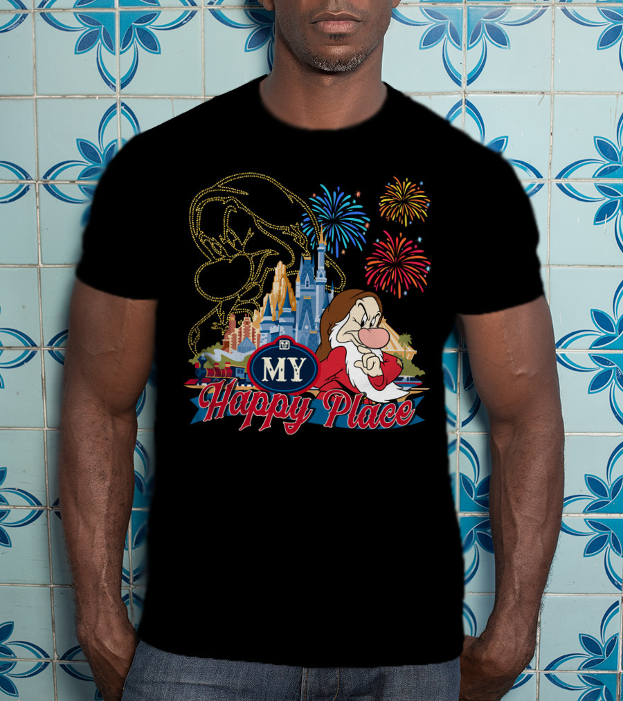 My Happy Place Grumpy Fireworks Castle T-Shirt