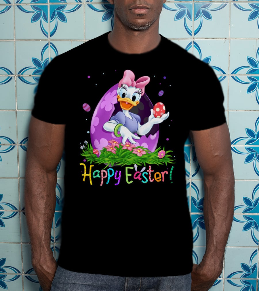 Happy Easter With Daisy Duck And Easter Egg Celebration T-Shirt