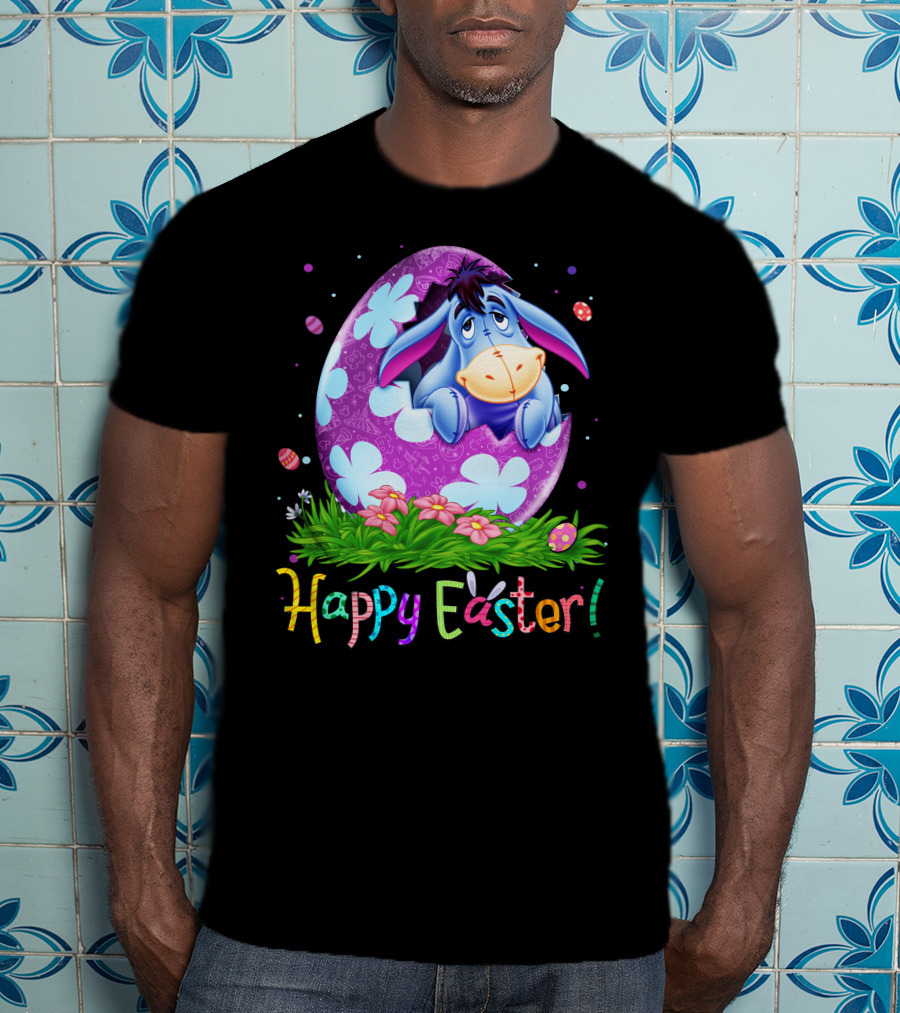 Eeyore Happy Easter Egg Floral T-Shirt