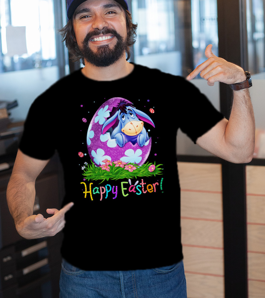 Eeyore Happy Easter Egg Floral T-Shirt