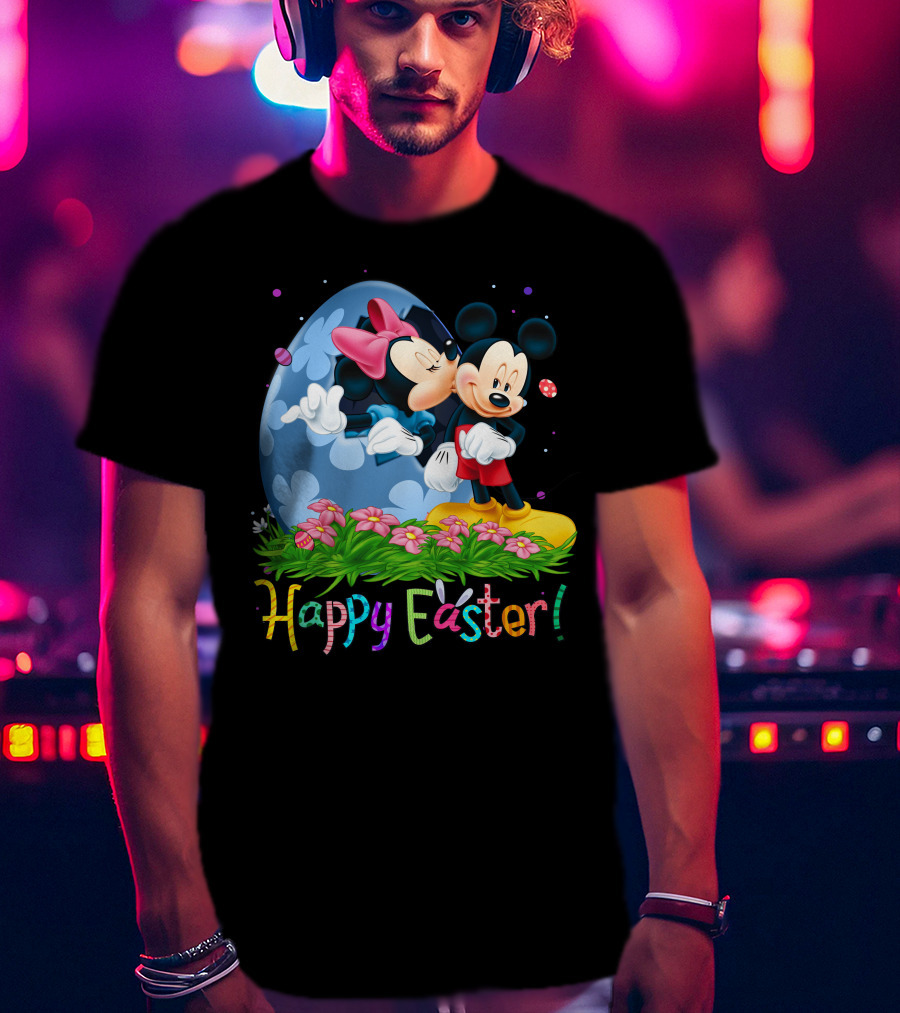 Happy Easter Mickey And Minnie T-Shirt