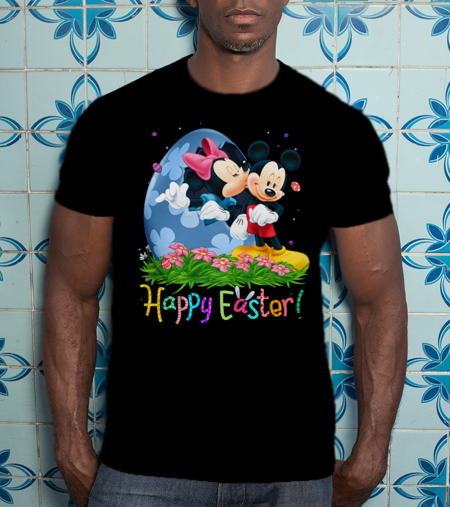 Happy Easter Mickey And Minnie T-Shirt