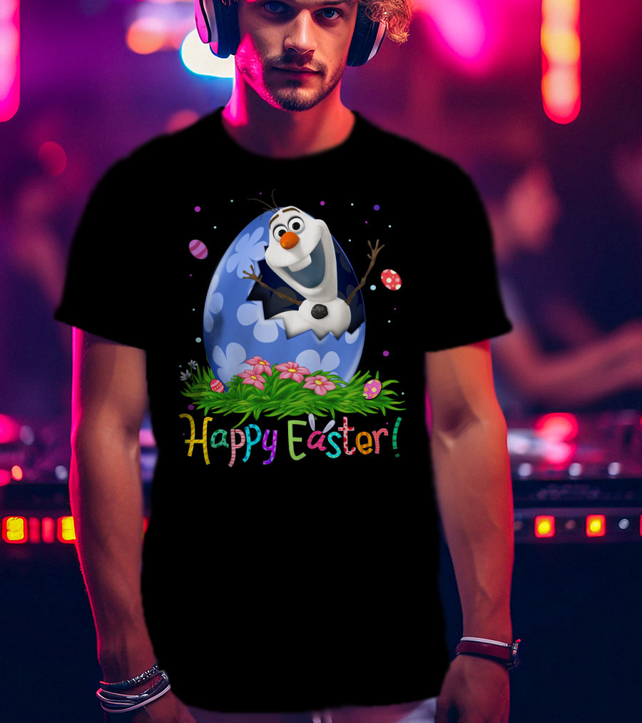 Happy Easter Olaf Egg Flowers T-Shirt