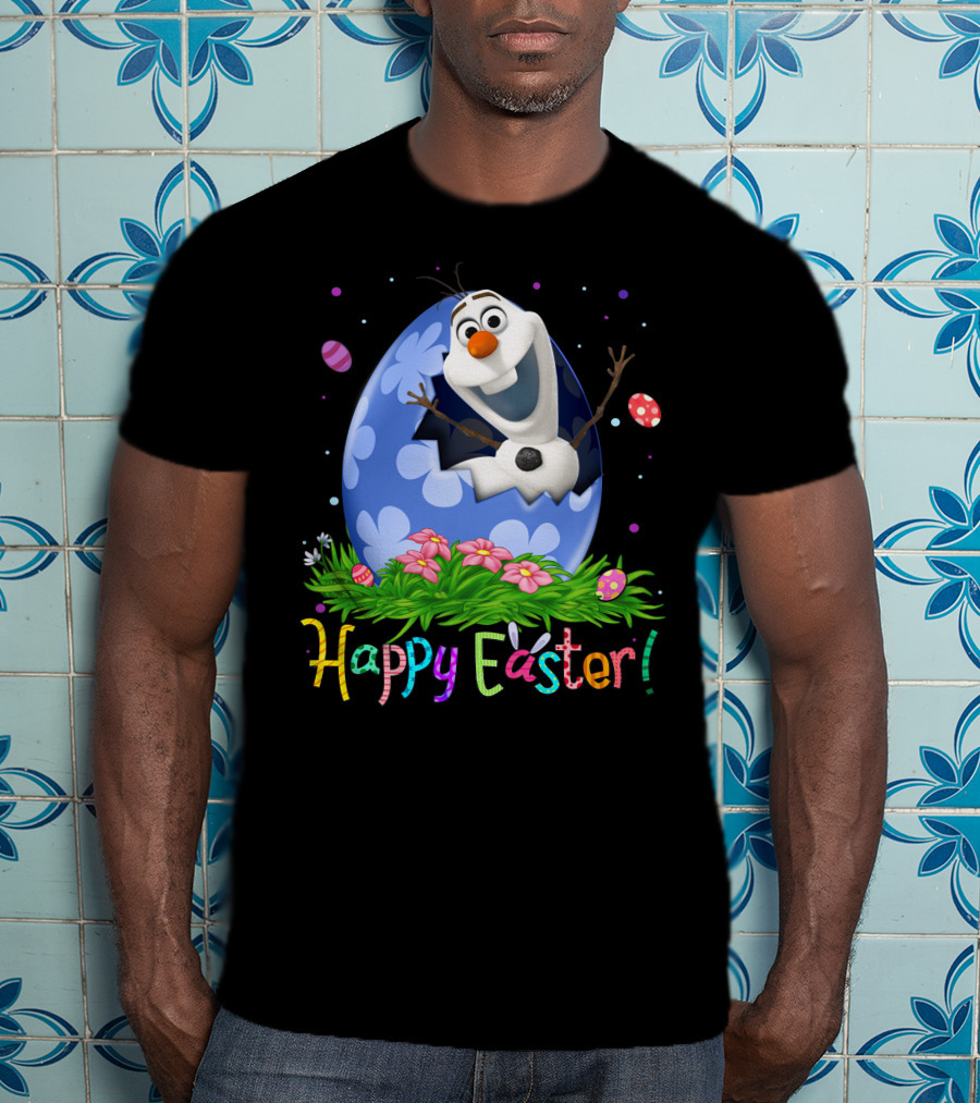 Happy Easter Olaf Egg Flowers T-Shirt