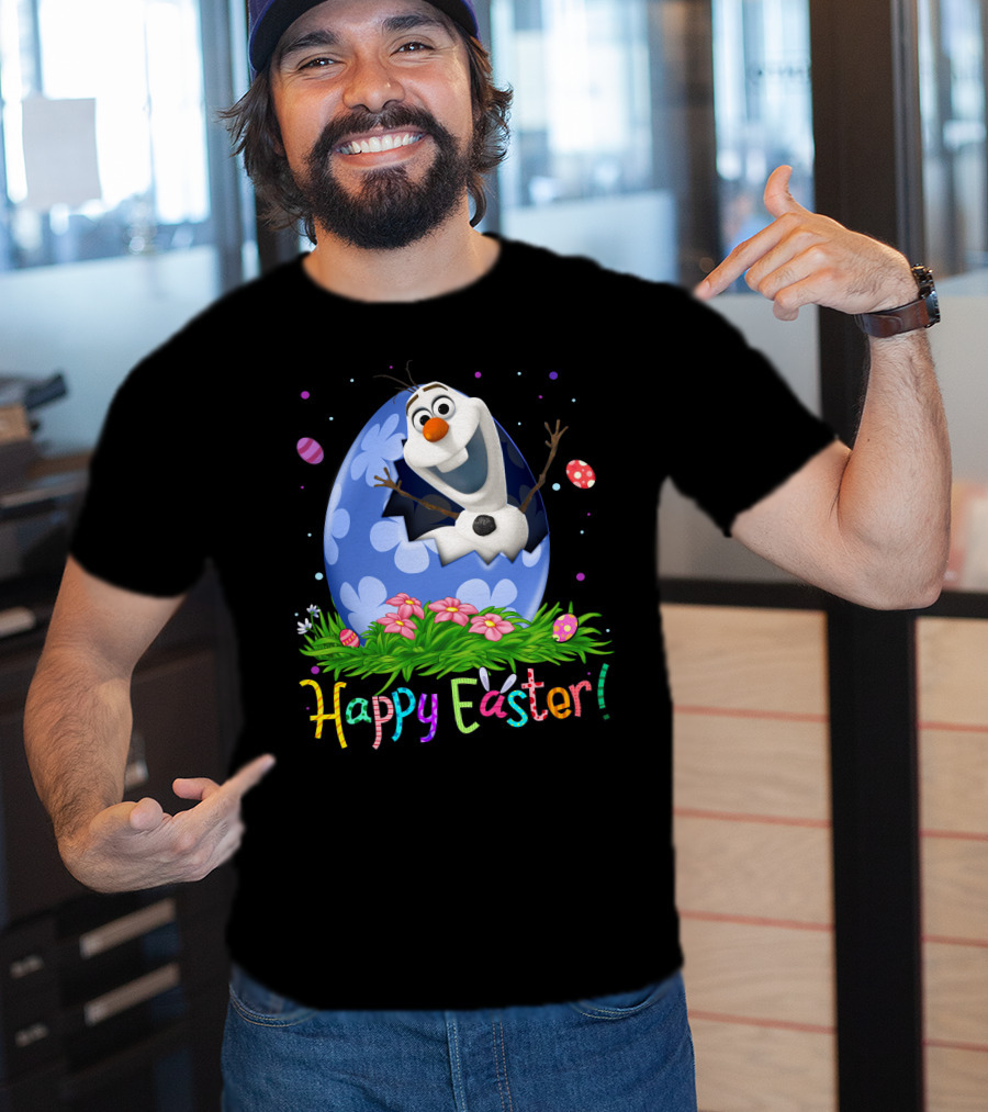 Happy Easter Olaf Egg Flowers T-Shirt