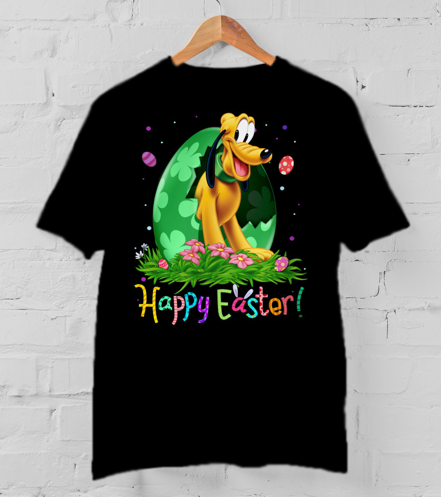 Happy Easter Pluto Disney Easter Egg Hunt T-Shirt