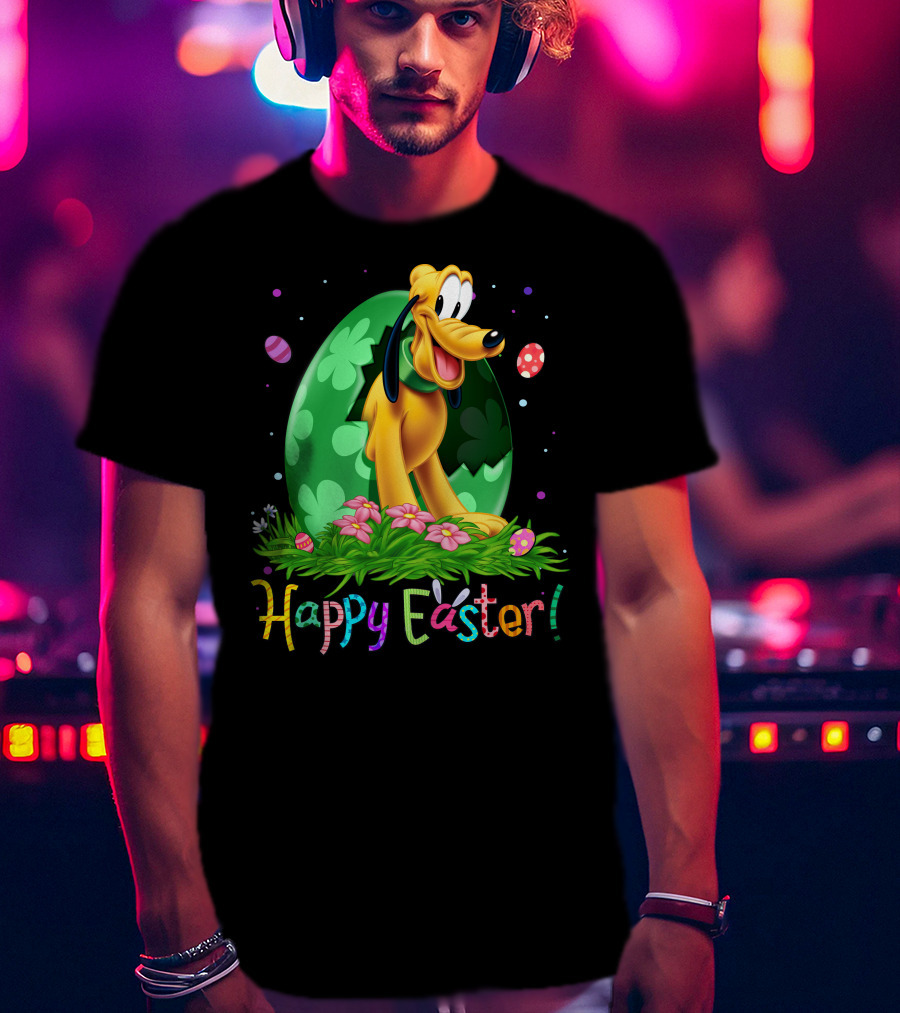 Happy Easter Pluto Disney Easter Egg Hunt T-Shirt