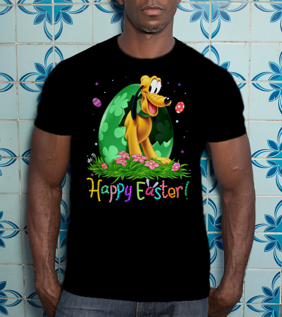 Happy Easter Pluto Disney Easter Egg Hunt T-Shirt