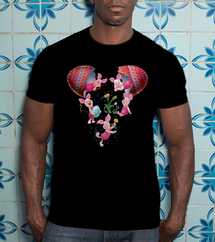 Mickey Mouse Easter Egg Piglet Party T-Shirt