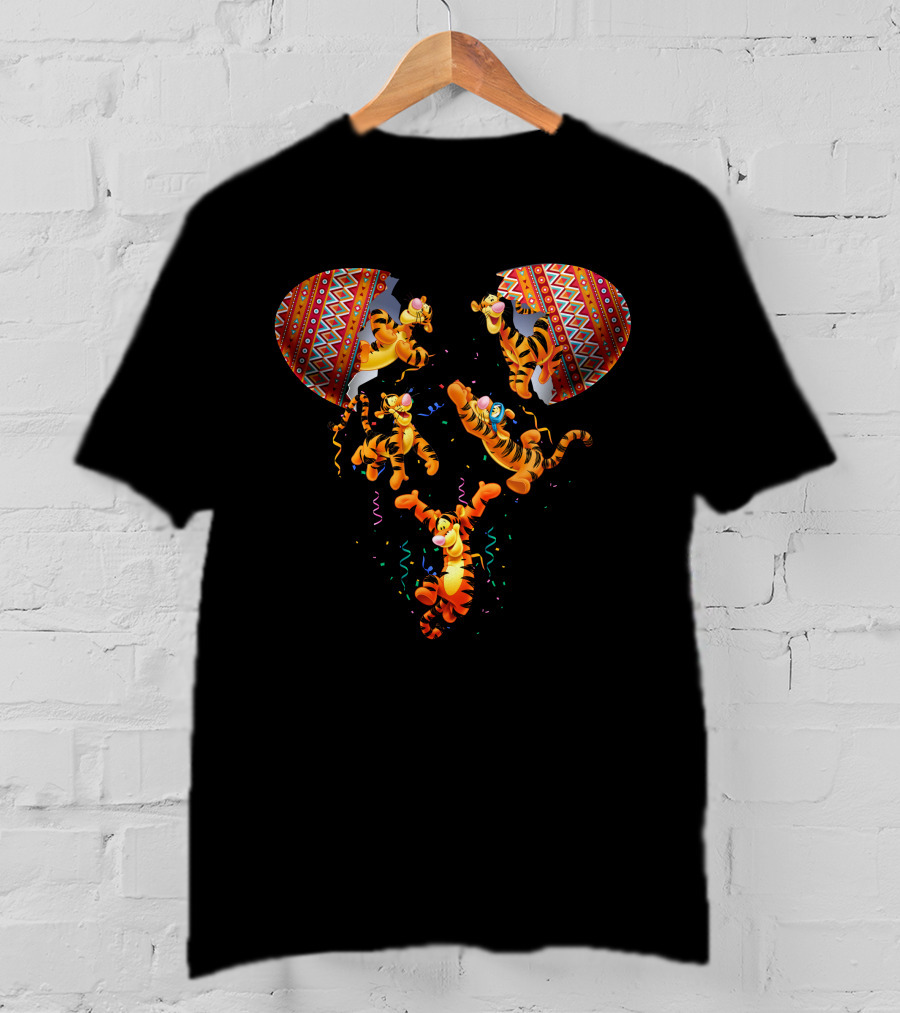 Tigger Celebration With Colorful Confetti And Festive Patterns T-Shirt