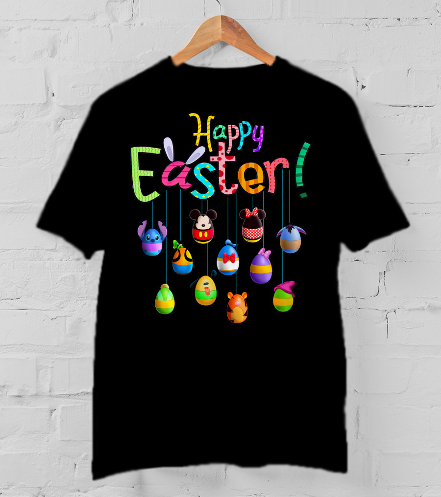 Happy Easter Disney Characters Egg Collection T-Shirt