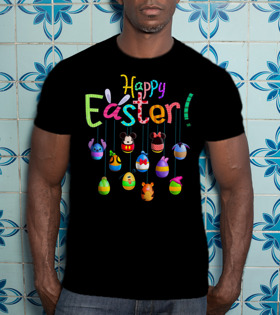 Happy Easter Disney Characters Egg Collection T-Shirt