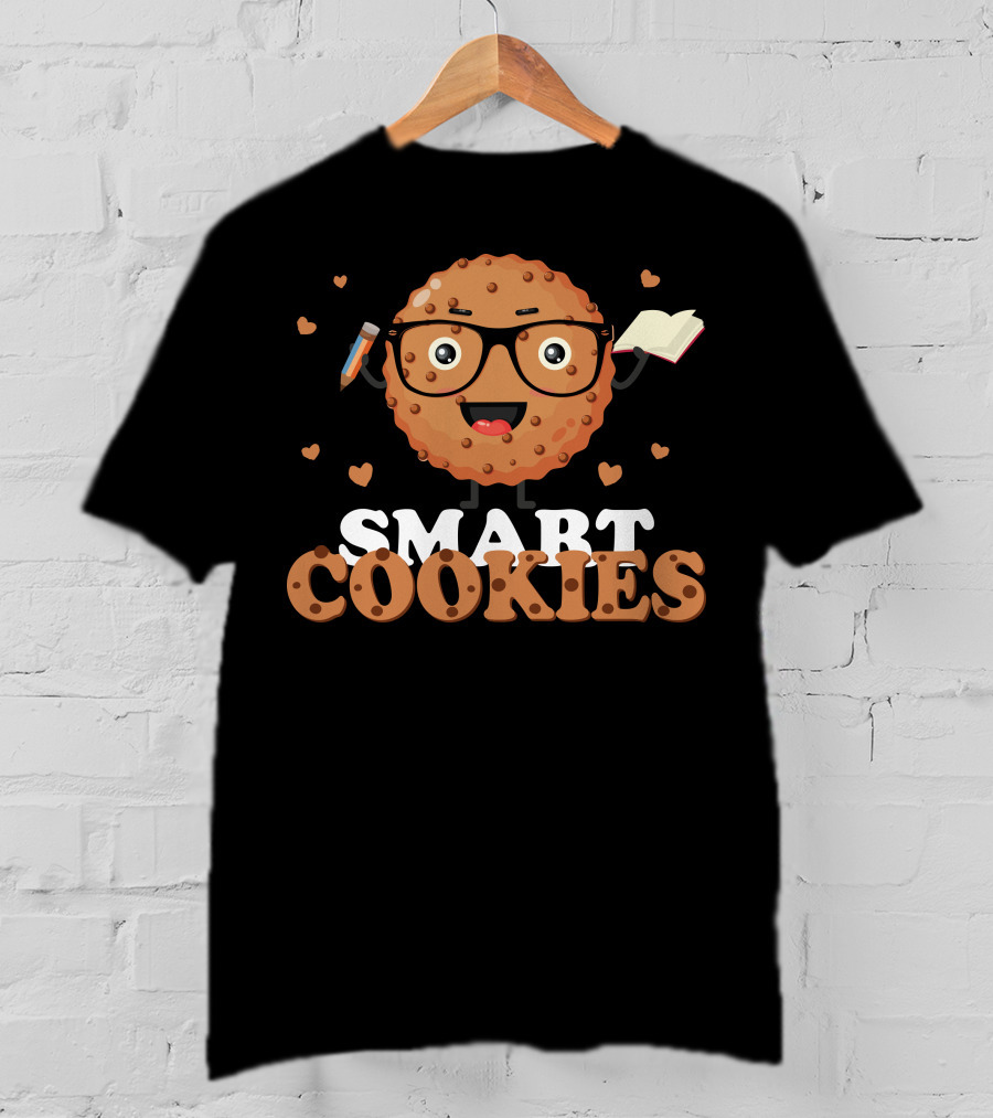 SMART COOKIES Book Pencil Glasses T-Shirt