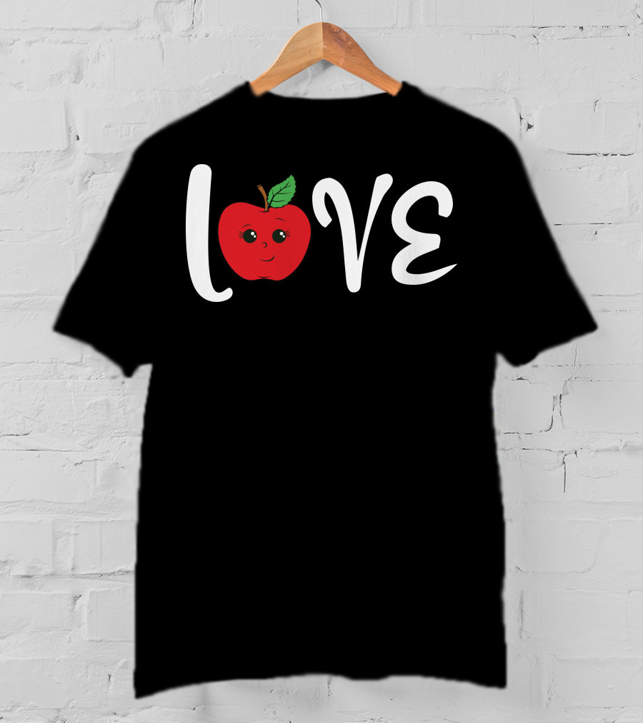 Love Cute Apple Emoji T-Shirt