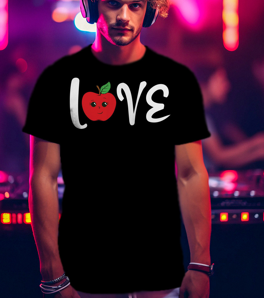 Love Cute Apple Emoji T-Shirt