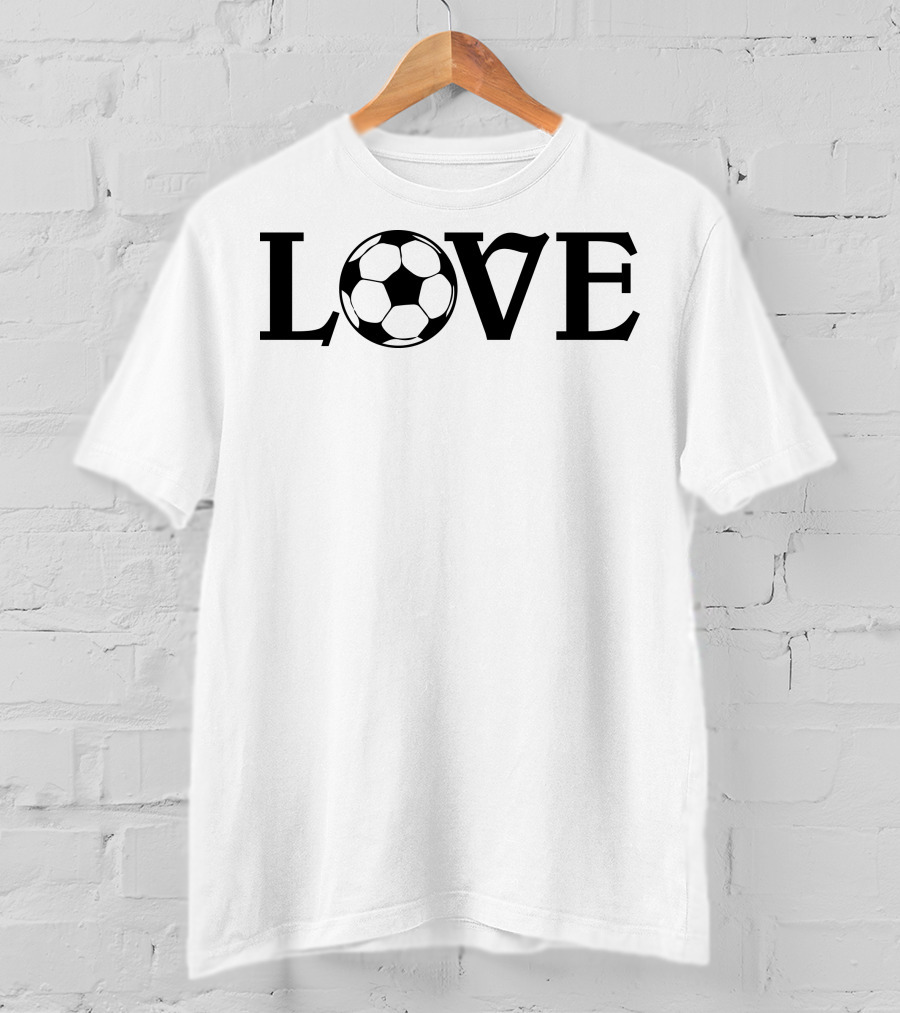 LOVE Soccer Ball Typography T-Shirt