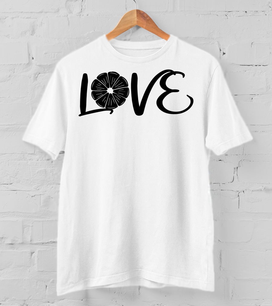 LOVE LEMON Sliced Citrus Typography T-Shirt