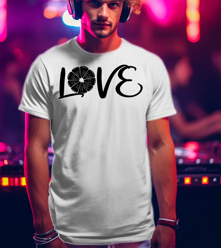 LOVE LEMON Sliced Citrus Typography T-Shirt