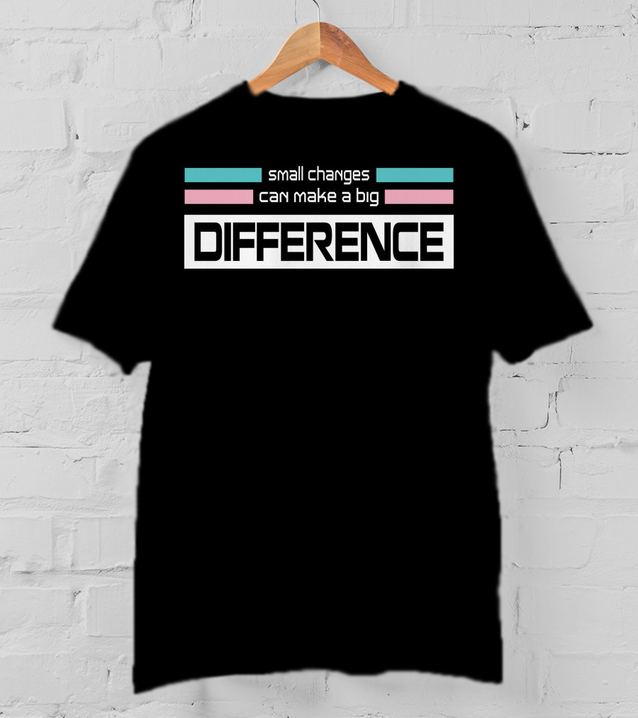Small Changes Can Make A Big Difference Pastel Stripes T-Shirt
