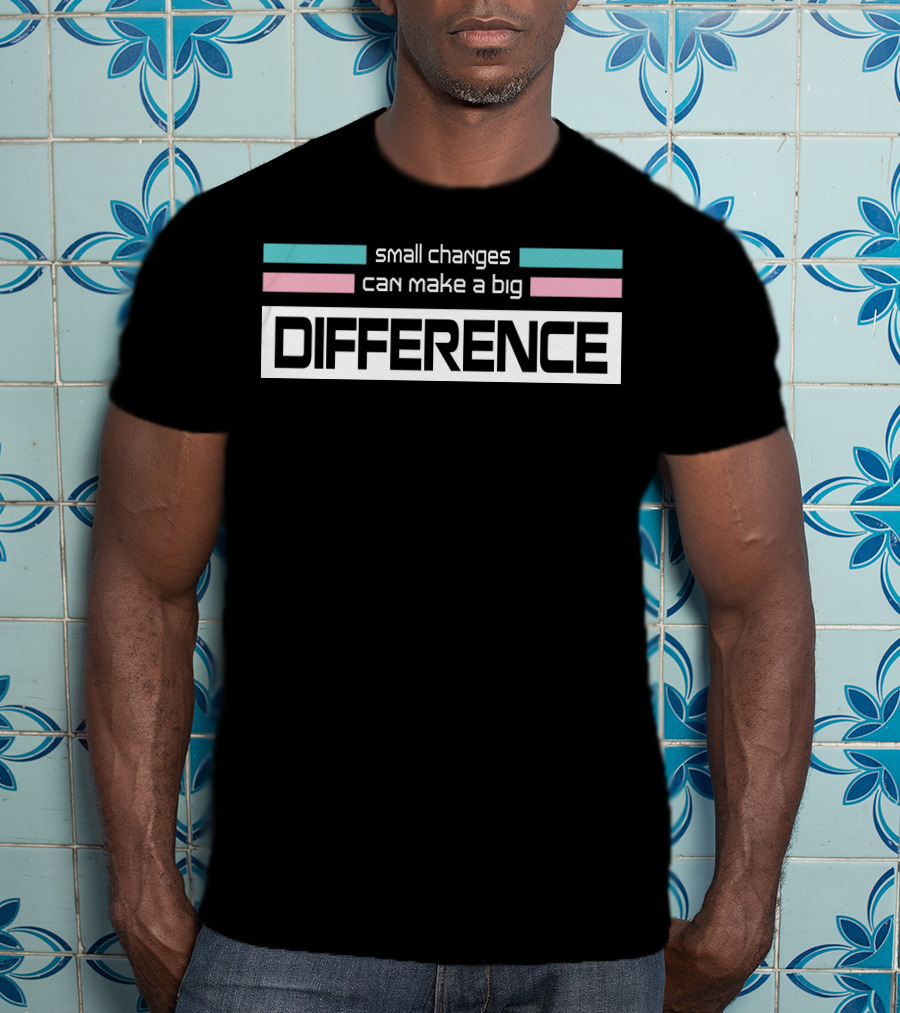 Small Changes Can Make A Big Difference Pastel Stripes T-Shirt