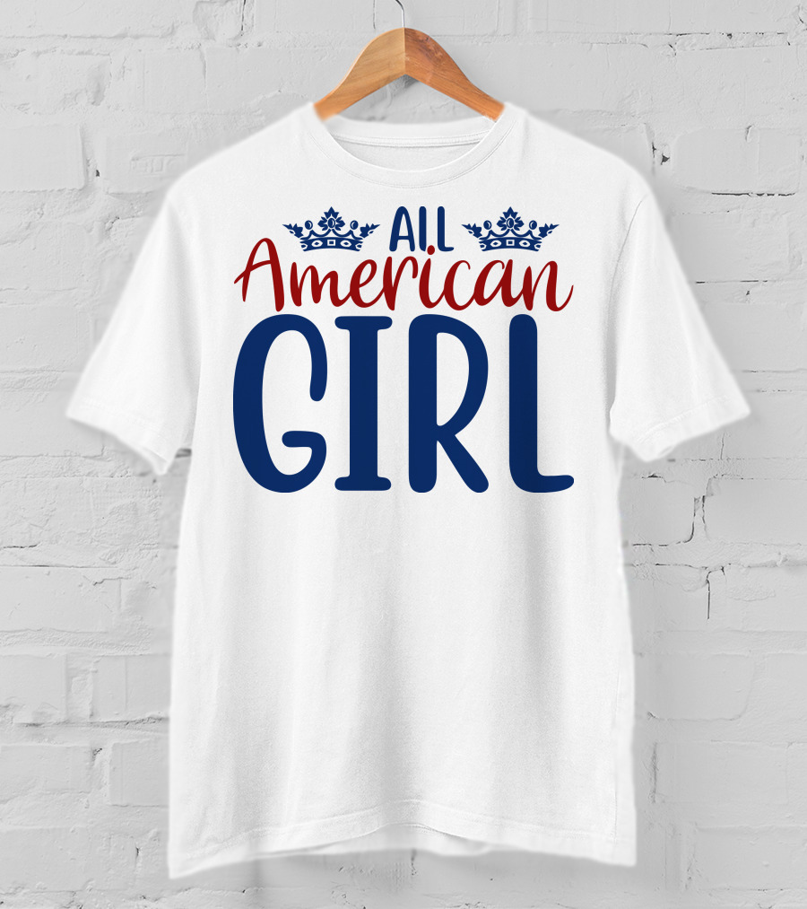 All American Girl With Crown Elements T-Shirt