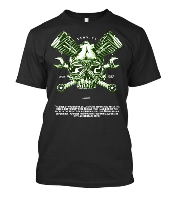 Service Garage Estd 1987 Mechanical Failure Legendary Crew Experience T-Shirt