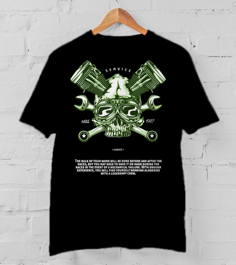 Service Garage Estd 1987 Mechanical Failure Legendary Crew Experience T-Shirt