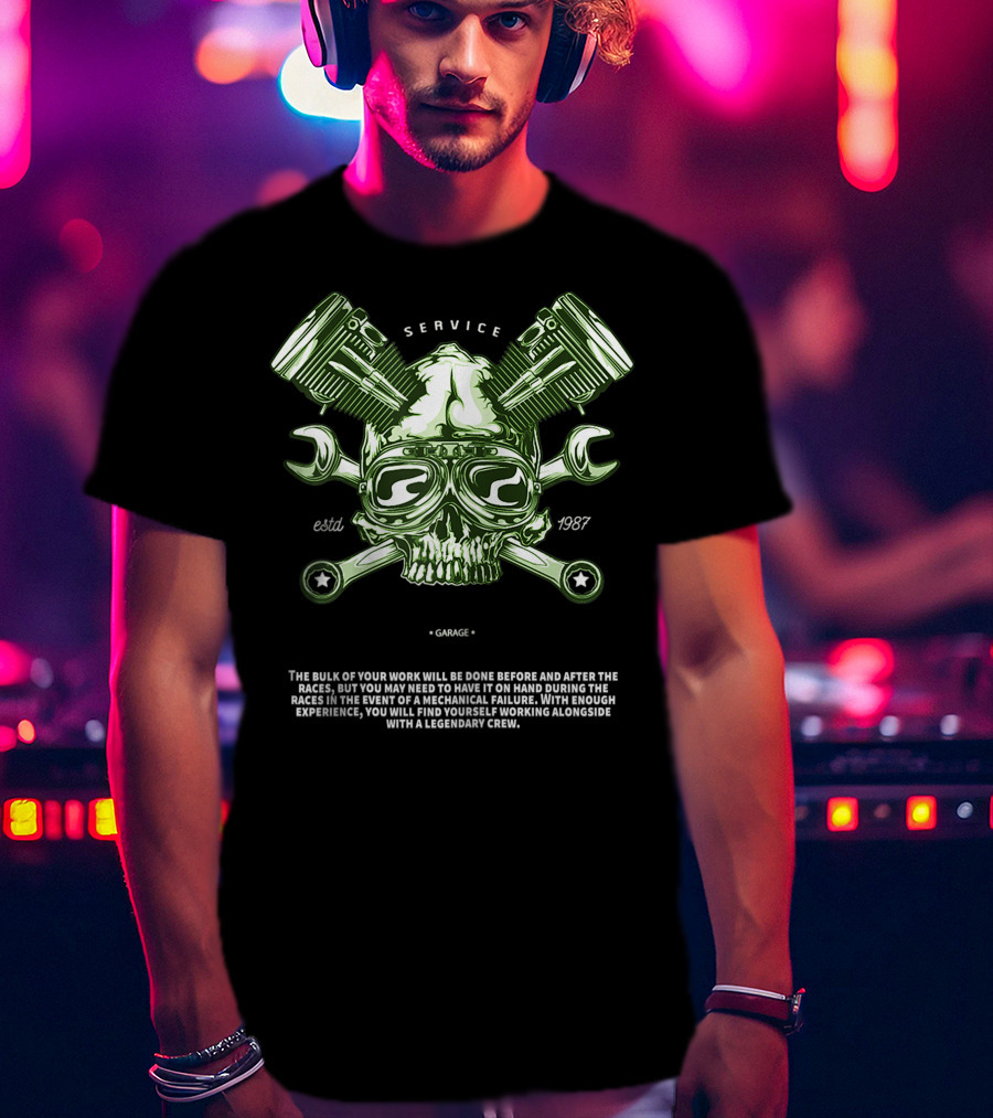 Service Garage Estd 1987 Mechanical Failure Legendary Crew Experience T-Shirt