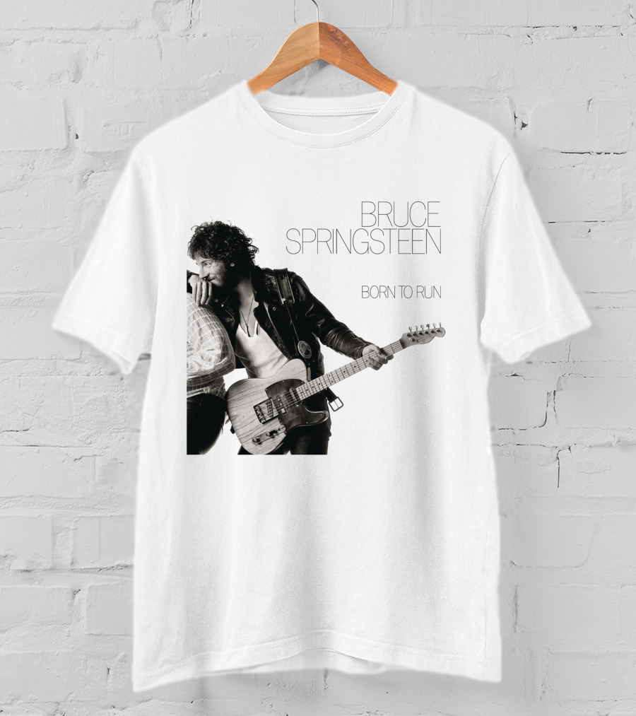 Bruce Springsteen Born To Run Double Sided Retro Music Iconography T-Shirt