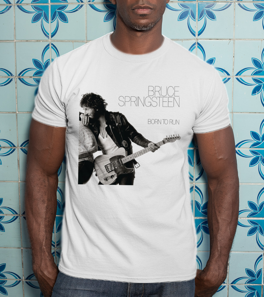 Bruce Springsteen Born To Run Double Sided Retro Music Iconography T-Shirt