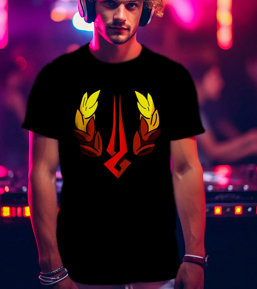 Hades Zagreus Icon With Red Laurel Symbols T-Shirt