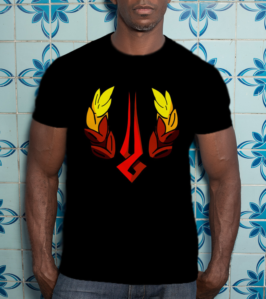 Hades Zagreus Icon With Red Laurel Symbols T-Shirt