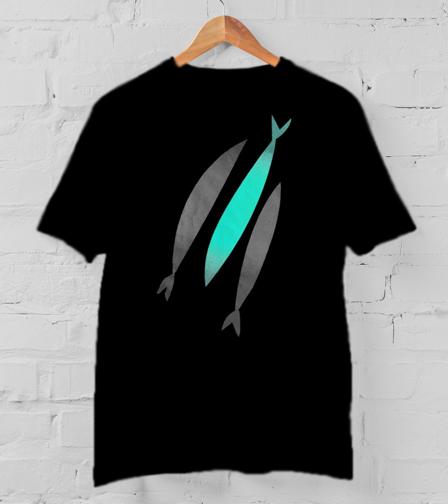 Three Fish Minimalist Abstract Trio T-Shirt