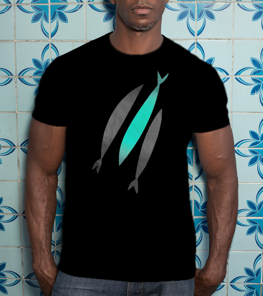 Three Fish Minimalist Abstract Trio T-Shirt