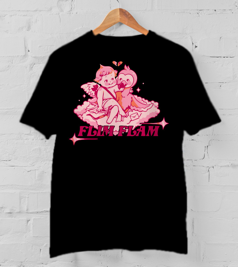 Flim Flam Cupid Flamingo T-Shirt