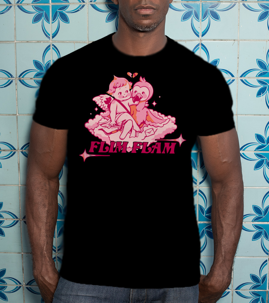 Flim Flam Cupid Flamingo T-Shirt