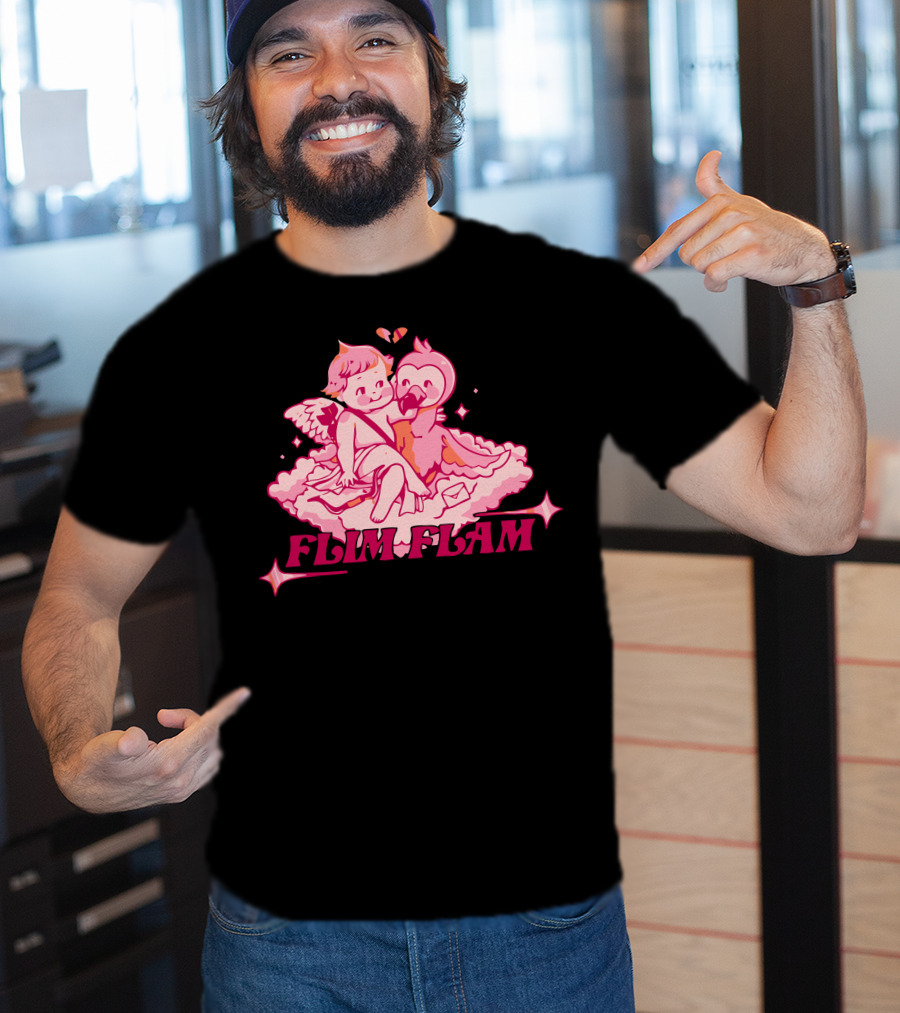 Flim Flam Cupid Flamingo T-Shirt