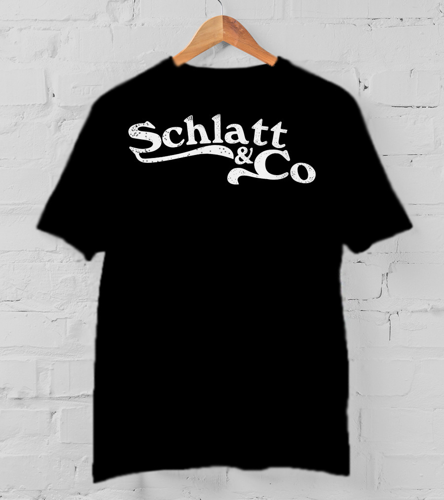Schlatt And Co Retro Style Logo With Vintage Font Elements T-Shirt