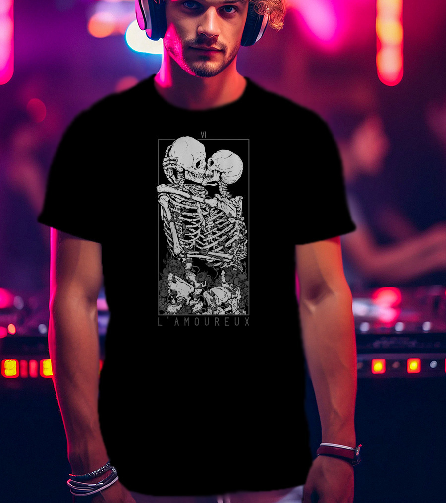 VI L'Amoureux Les Amoureux Classique Skeleton Embrace T-Shirt