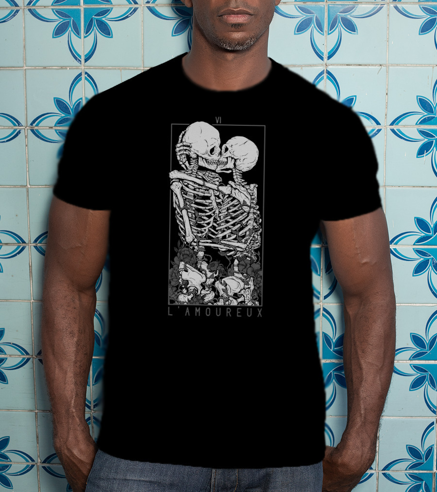 VI L'Amoureux Les Amoureux Classique Skeleton Embrace T-Shirt
